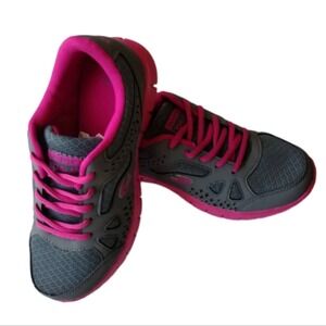 D & N Sport Shoes Youth Size 6‎ Gray Hot Pink Sneaker School Breathable Walking
